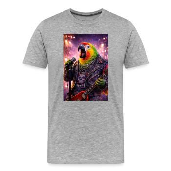 RockyZoo7 - Men's Premium Organic T-Shirt - heather grey - Front - Damien (186cm)