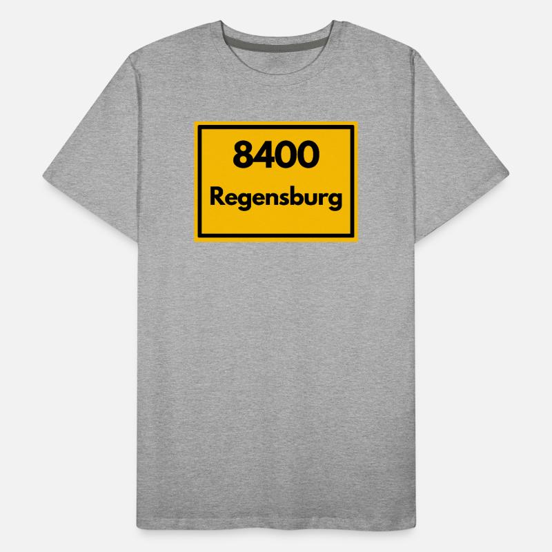 OLD POSTCODE ZIP CODE RETRO 8400 REGENSBURG Men's Premium Organic T-Shirt
