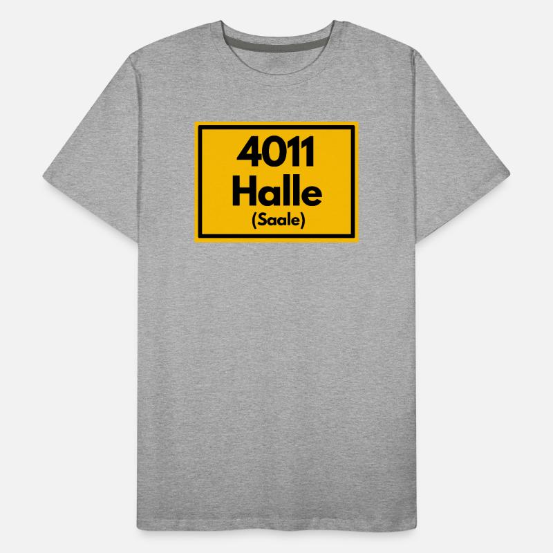 ANCIEN CODE POSTAL RÉTRO 4011 HALLE (SAAALE) T-shirt bio Premium Homme