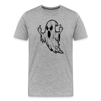 Gotisches Geisterzeichen der Rebellion - Männer Premium Bio T-Shirt - Grau meliert - Vorne - Damien (186cm)