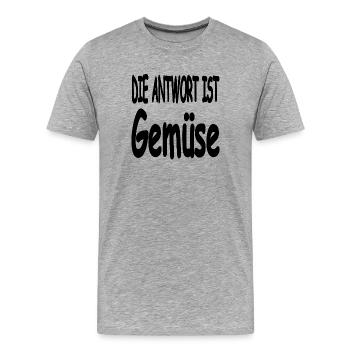 Légume - T-shirt bio Premium Homme - gris chiné - Devant - Damien (186cm)