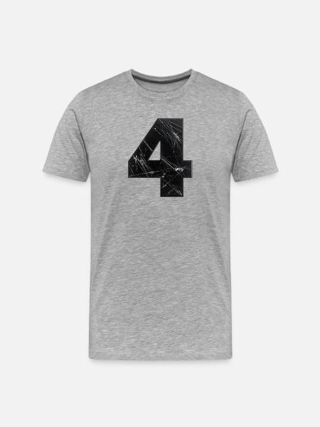 Grunge Quadruple with Scratches - Men's Premium Organic T-Shirt - heather grey