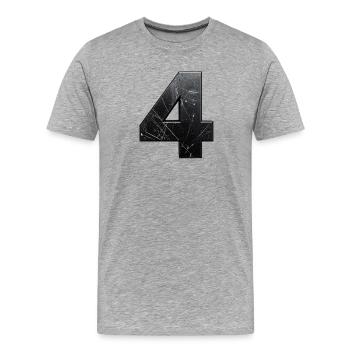Vierer Metallkratzer Textur - Männer Premium Bio T-Shirt - Grau meliert - Vorne - Damien (186cm)
