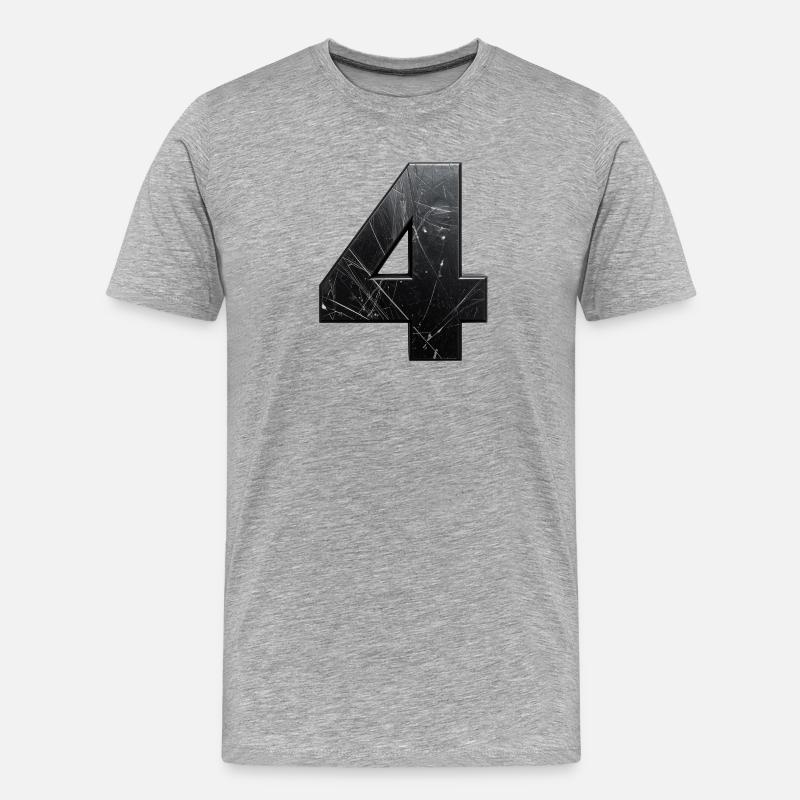 Vierer Metallkratzer Textur - Männer Premium Bio T-Shirt - Grau meliert