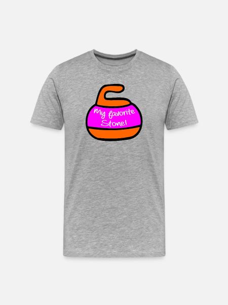 Valentine's Day Curling - Men's Premium Organic T-Shirt - heather grey