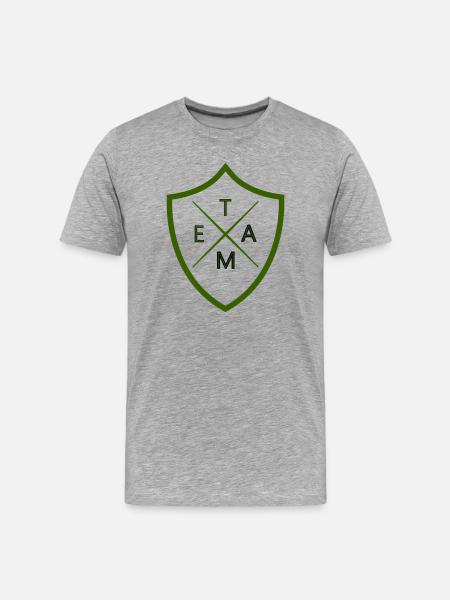 team_wappen - T-shirt bio Premium Homme - gris chiné
