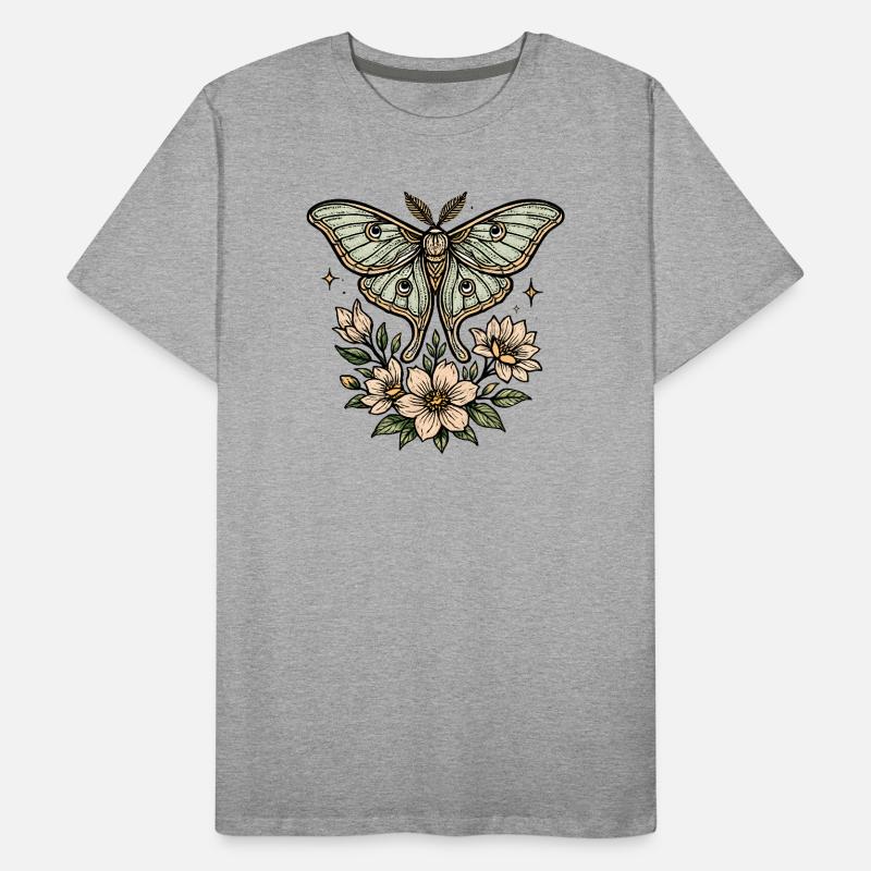 Motte mit Blütenbouquet Männer Premium Bio T-Shirt