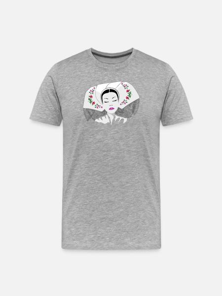 DELNJOSERBOWKA - white - Men's Premium Organic T-Shirt - heather grey
