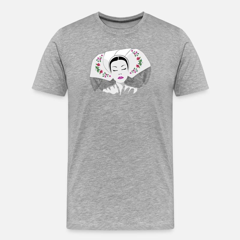 DELNJOSERBOWKA - white - Männer Premium Bio T-Shirt - Grau meliert