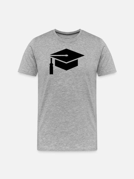 Abi, student, college hat, graduation - Men's Premium Organic T-Shirt - heather grey