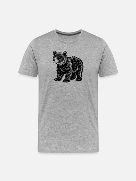 Bear cub - Men's Premium Organic T-Shirt - heather grey