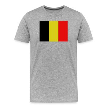 Belgian flag - Men's Premium Organic T-Shirt - heather grey - Front - Damien (186cm)