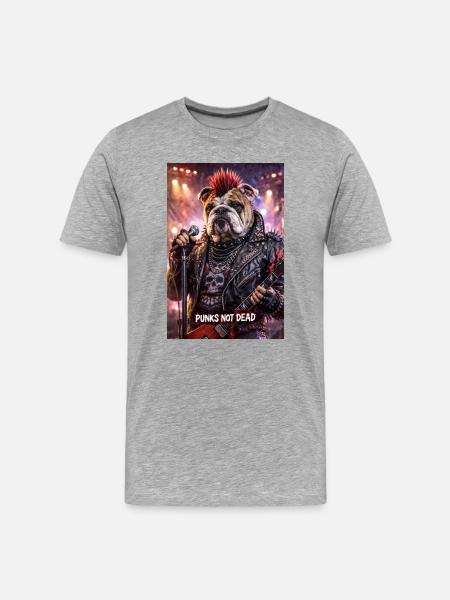 RockyZoo16 - Männer Premium Bio T-Shirt - Grau meliert