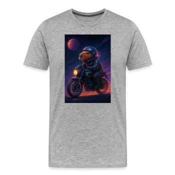 RockyZoo19 - Men's Premium Organic T-Shirt - heather grey - Front - Damien (186cm)