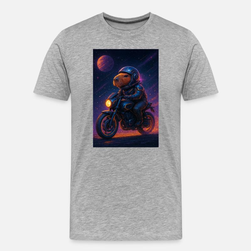 RockyZoo19 - Männer Premium Bio T-Shirt - Grau meliert