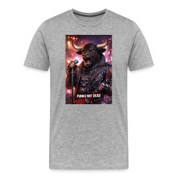 RockyZoo12 - Men's Premium Organic T-Shirt - heather grey - Front - Damien (186cm)
