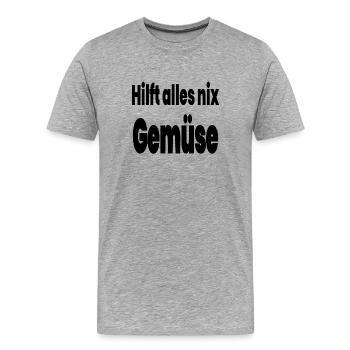 Légume - T-shirt bio Premium Homme - gris chiné - Devant - Damien (186cm)