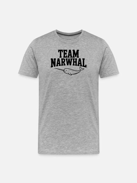 Team Narwhal - Men's Premium Organic T-Shirt - heather grey