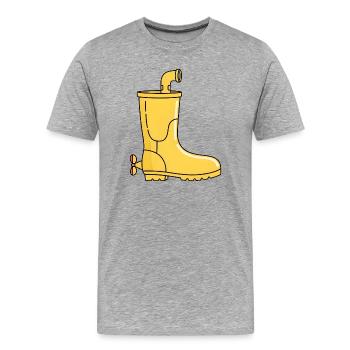 Submarine Rain Boots / Yellow Submarine Boots - Men's Premium Organic T-Shirt - heather grey - Front - Damien (186cm)