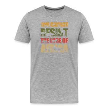 Safari Afrika serengeti wildlife savanne Tiere - Männer Premium Bio T-Shirt - Grau meliert - Vorne - Damien (186cm)