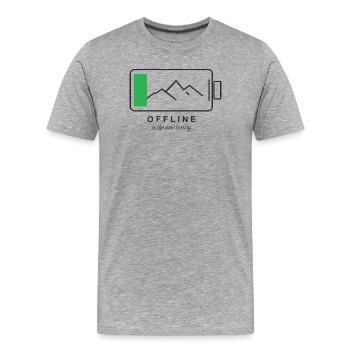 Digitale Entgiftung - Männer Premium Bio T-Shirt - Grau meliert - Vorne - Damien (186cm)