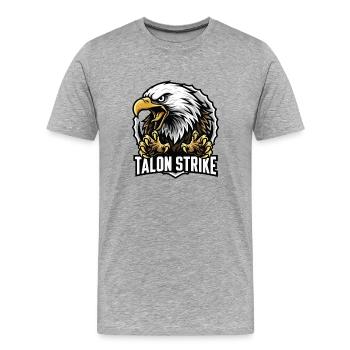 Talon Strike Aigle Attaque Force - T-shirt bio Premium Homme - gris chiné - Devant - Damien (186cm)