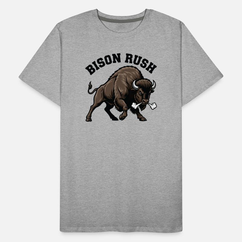 Bison Rush Bison Sauvage Force T-shirt bio Premium Homme