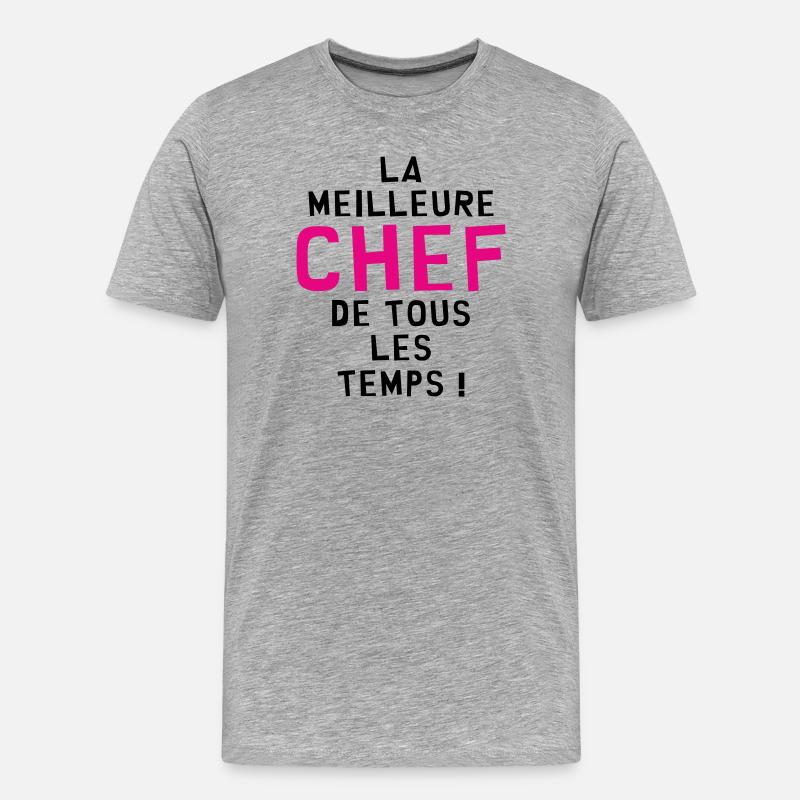 Bester Koch aller Zeiten - Männer Premium Bio T-Shirt - Grau meliert