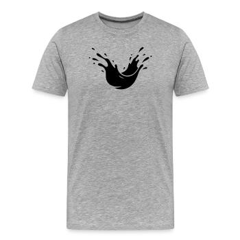 Éclaboussures de boue Éclaboussures de terre - T-shirt bio Premium Homme - gris chiné - Devant - Damien (186cm)
