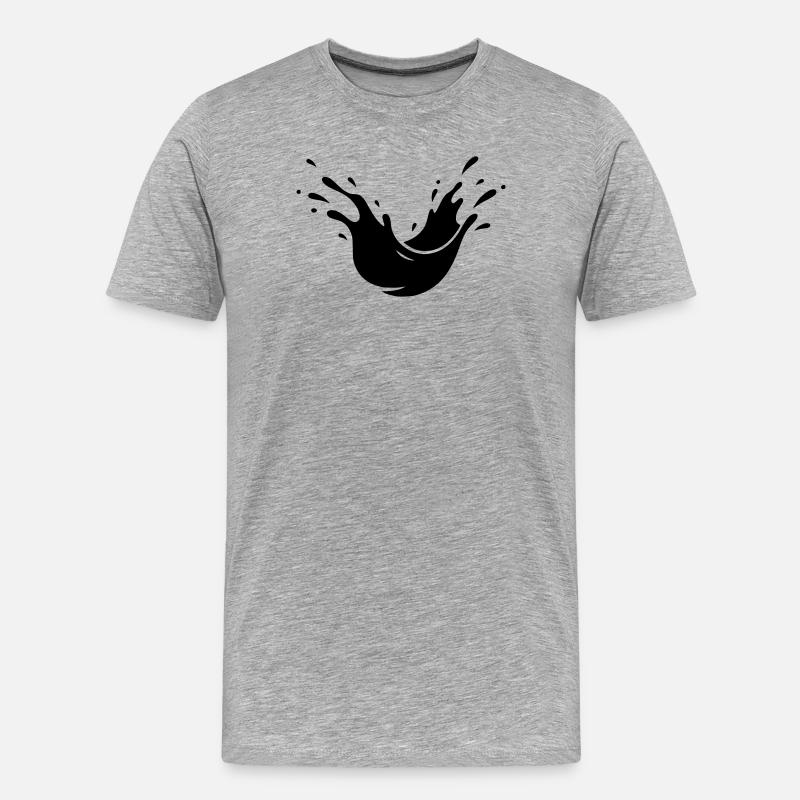 Schlamm Spritzer Dreck Splash - Männer Premium Bio T-Shirt - Grau meliert