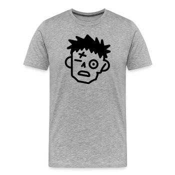 zombie - T-shirt bio Premium Homme - gris chiné - Devant - Damien (186cm)