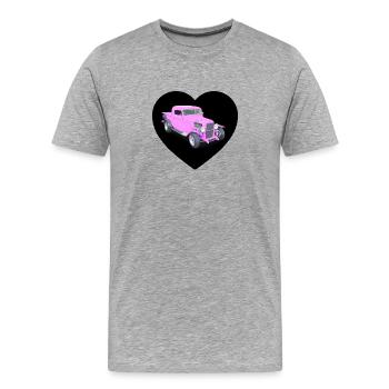 Voiture - T-shirt bio Premium Homme - gris chiné - Devant - Damien (186cm)