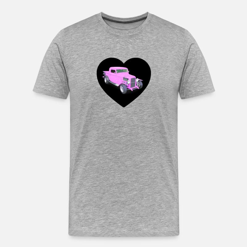 Auto - Männer Premium Bio T-Shirt - Grau meliert