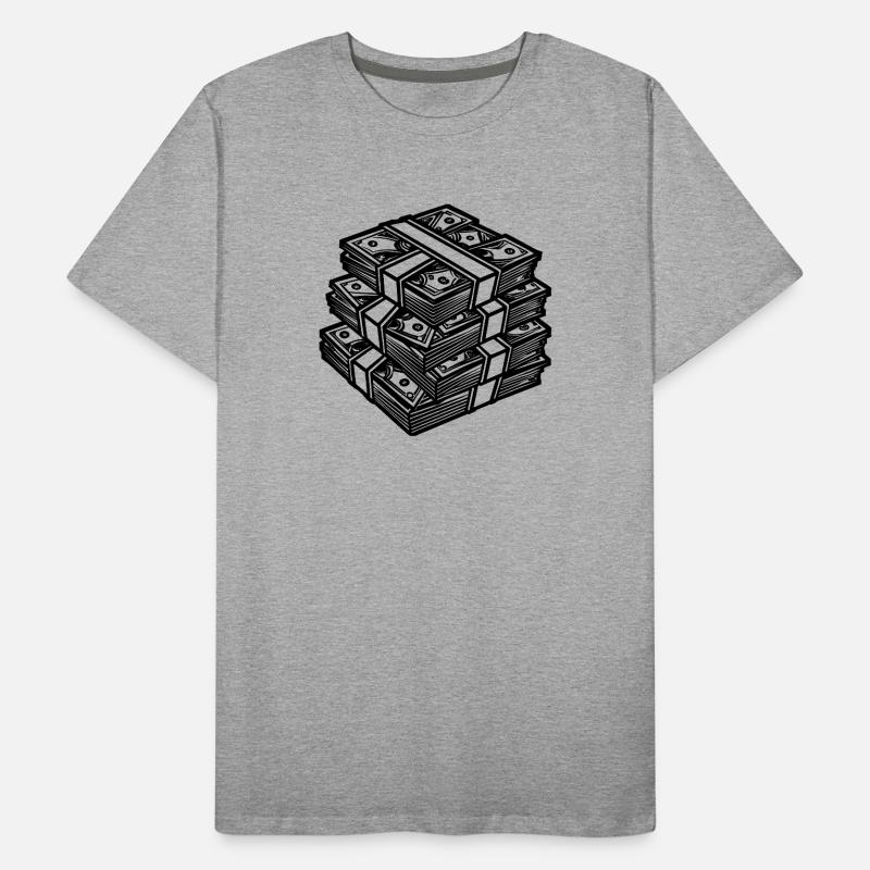 Grosse pile d’argent T-shirt bio Premium Homme