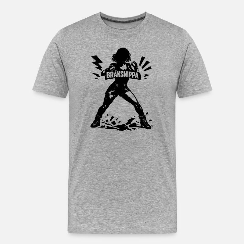 Bruchteil - Männer Premium Bio T-Shirt - Grau meliert