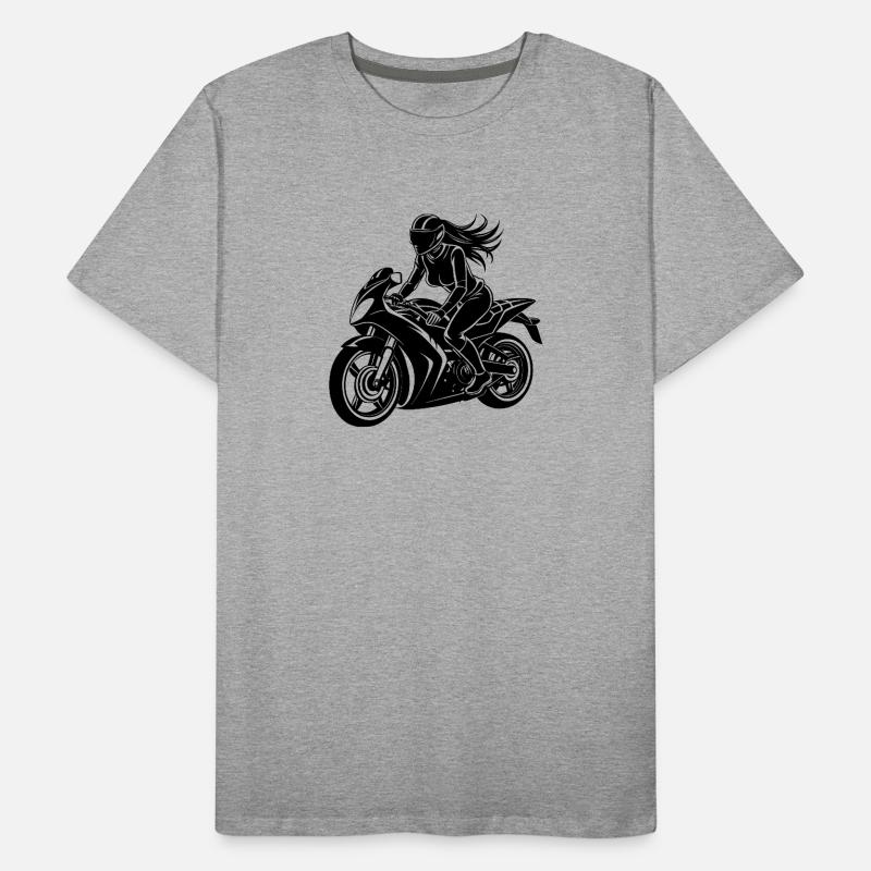Biker-Sportmädchen Männer Premium Bio T-Shirt