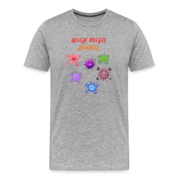 House Music Vibes - Men's Premium Organic T-Shirt - heather grey - Front - Damien (186cm)