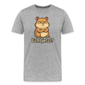 Really now hamsters - Men's Premium Organic T-Shirt - heather grey - Front - Damien (186cm)