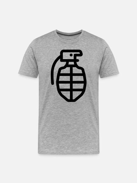 grenade - T-shirt bio Premium Homme - gris chiné