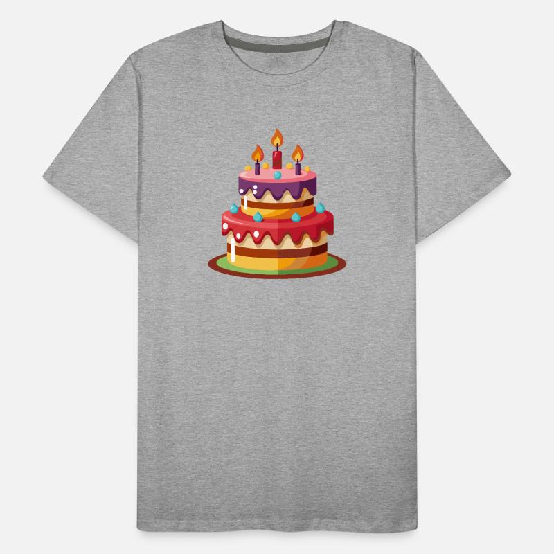 Gâteau d'anniversaire T-shirt bio Premium Homme