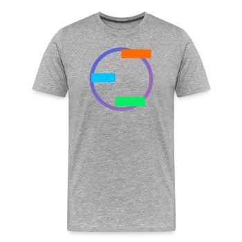 Geometric Balance - Men's Premium Organic T-Shirt - heather grey - Front - Damien (186cm)