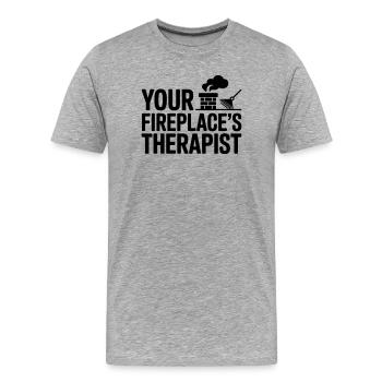 Chimney sweep funny saying chimney sweep - Men's Premium Organic T-Shirt - heather grey - Front - Damien (186cm)