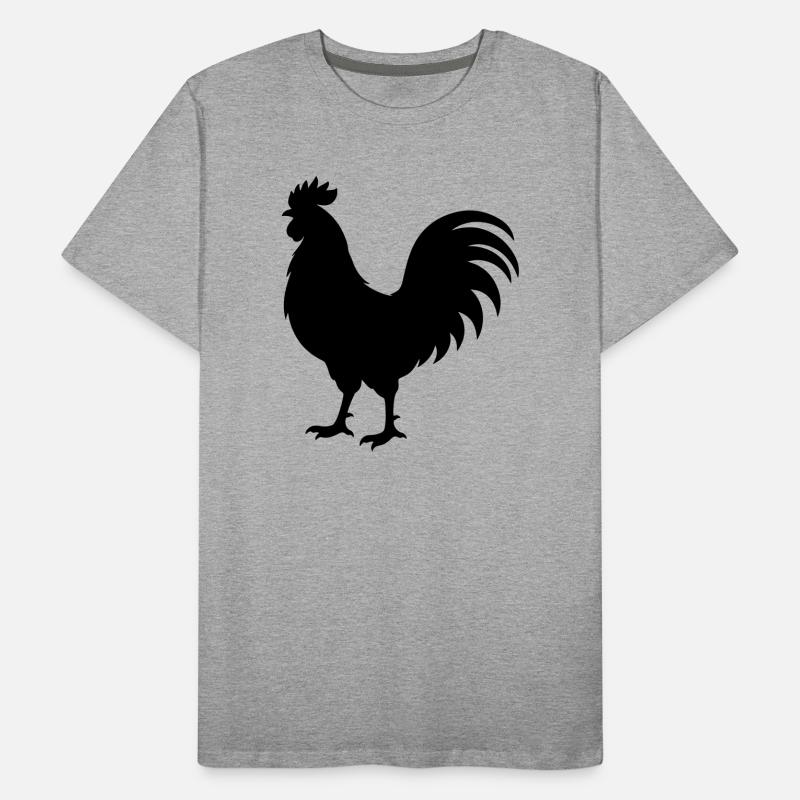 Silhouette du coq T-shirt bio Premium Homme