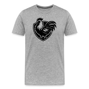 Coq Coq - T-shirt bio Premium Homme - gris chiné - Devant - Damien (186cm)