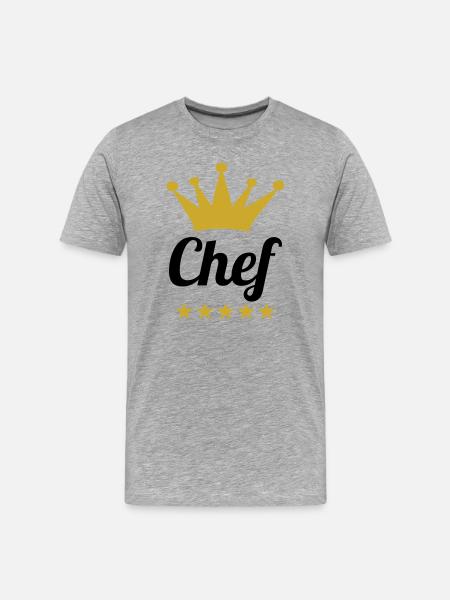 Chef Toque - Kitchen - Cook - Men's Premium Organic T-Shirt - heather grey