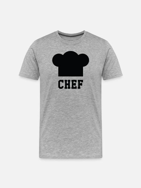 Chef Toque - Kitchen - Cook - Men's Premium Organic T-Shirt - heather grey