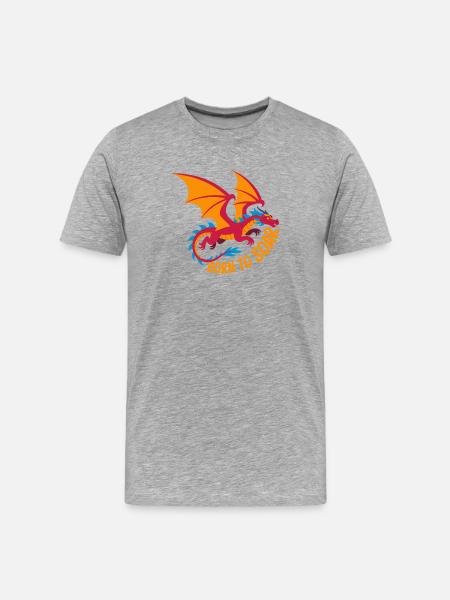 Né pour décoller : deltaplane - T-shirt bio Premium Homme - gris chiné