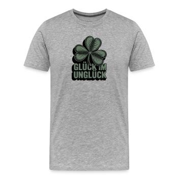Blessing in disguise shamrock design - Men's Premium Organic T-Shirt - heather grey - Front - Damien (186cm)