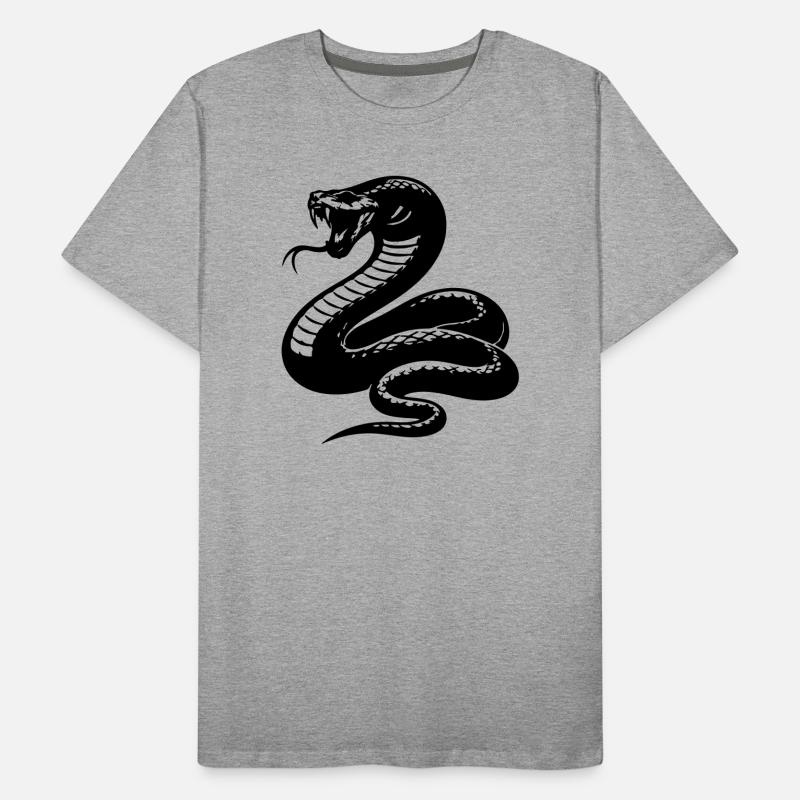 Schlange Python Silhouette Männer Premium Bio T-Shirt