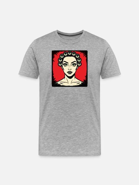 I SEE YOU - nice people - Men's Premium Organic T-Shirt - heather grey